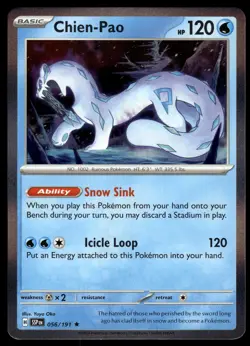 CHIEN-PAO - 056/191 Rare Surging Sparks Pokemon Holo NM - Image 1
