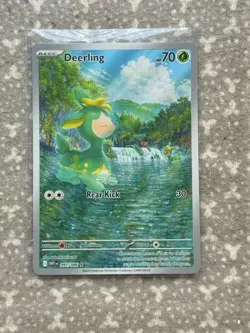 Pokemon Deerling Illustration Rare Holo Sv: White Flare 091/086 - Image 1