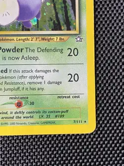 Jumpluff - 7/111 - Swirl Pokemon Neo Genesis Unlimited Holo Rare Card WOTC MP - Image 5