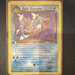 Dark Gyarados Team Rocket Unlimited Rare 25/82 Regular English 70 HP 2000 - Image 1