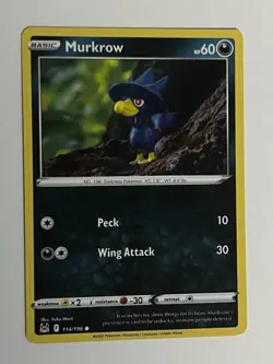 Murkrow 114/196 Common Lost Origin Pokemon - Image 1