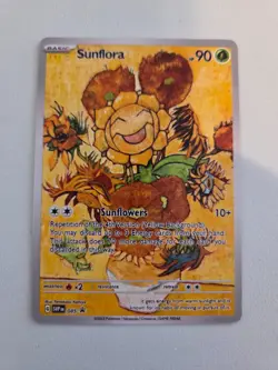Pokemon Sunflora Sunflowers Black Star Promo Fan Art Custom Card - Image 1