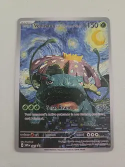 Pokemon Venusaur Starry Night Black Star Promo Fan Art Custom Card - Image 1