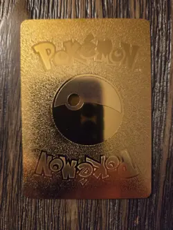 Pokemon Pikachu / Lucario Cosplay Gold Foil Fan Art Collector Card - 625 HP - Image 2