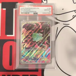 Pokemon TCG Bulbasaur Illustration Rare Holo Me01 133/132 English 2025 PSA 10 - Image 1