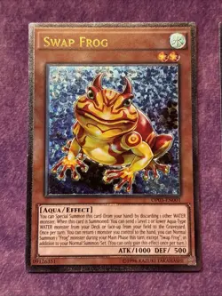 1x Yu-Gi-Oh! TCG Swap Frog OTS OP03-EN001 Unlimited Ultimate Rare EURO LP - Image 1