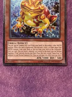 1x Yu-Gi-Oh! TCG Swap Frog OTS OP03-EN001 Unlimited Ultimate Rare EURO LP - Image 3