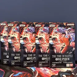 One Piece CCG OP-16 The Time Of Battle Sleeved Booster Packs English - Lot of 5! - Image 1