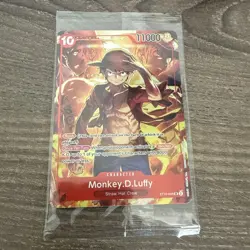 Monkey D. Luffy Treasure Booster ST10-006 One Piece Promo Card Foil Sealed - Image 1