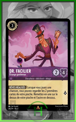 Dr. Facilier - 39/204 - Chapitre 1 - Carte Lorcana Francaise Neuve - Image 1