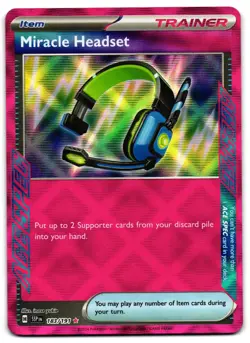 Miracle Headset 183/191 - 🌊 Surging Sparks ACE SPEC Rare Pokemon TCG 🖤 - M/LP - Image 1