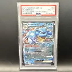 Pokemon Blastoise ex 030/142 Stellar Crown Stamp Promo Holo EN PSA 10 - Image 1