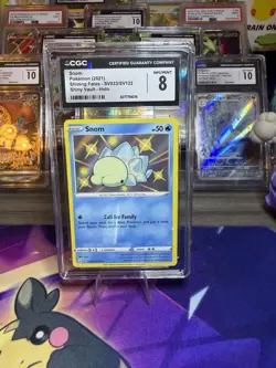CGC Grade 8 Snom Shiny SV033/SV122 Shining Fates English Pokemon TCG - Image 1
