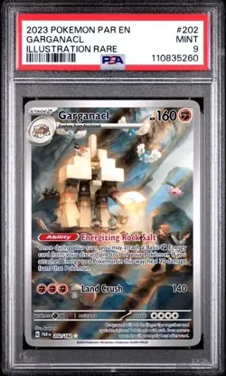 GARGANACL #202 PSA 9 • 2023 POKEMON PAR EN-PARADOX RIFT ILLUSTRATION RARE 5260 - Image 1