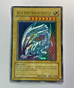 YuGiOh Blue-Eyes White Dragon SDK-001 Ultra Rare 2002 Vintage Original LP - Image 1