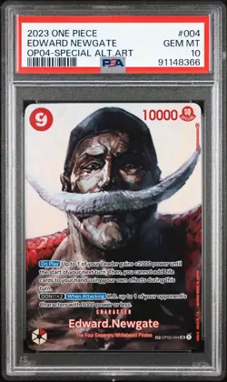 2023 ONE PIECE OP04-KINGDOMS OF INTRIGUE #004 EDWARD NEWGATE PSA 10 - Image 1