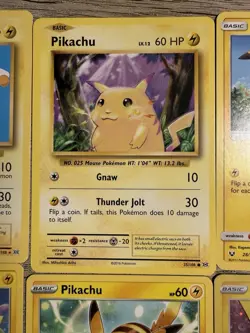 Lot of 8 Pikachu Pokemon Cards - Image 4