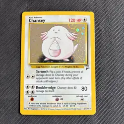 Pokemon TCG Chansey Base Set 2 Holo Unlimited Rare Card 3/130 w/swirl - Image 1