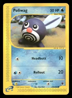 Poliwag - 125/165 - Common - Expedition - Pokemon Card - LP - Image 1