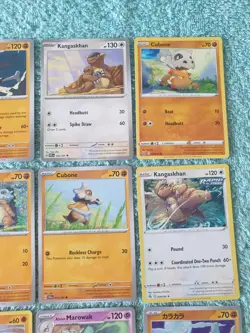 CUBONE, MAROWAK, & KANGASKHAN BUNDLE OF POKEMON CARDS - Image 3