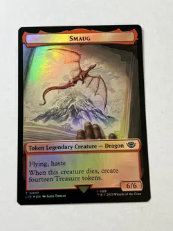 FOIL - Smaug 0007 Food Token 0011- MTG - LOTR Lord of the Rings - NM - Image 1
