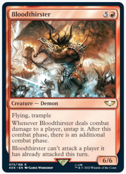MTG Bloodthirster Universes Beyond: Warhammer 40000 Regular - LP - Non-foil - Image 1