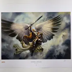 Greg Staples Serra Angel Magic the Gathering Limited Edition Signed Print w/ COA - Image 1