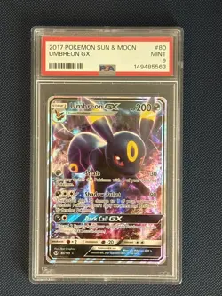 2017 Pokemon Umbreon GX #80/149 Sun And Moon PSA 9 - Image 1