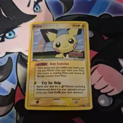Pokemon TCG Pichu 21/108 Power Keepers 2007 Reverse Holo - DMG - Image 1