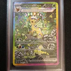 2025 Pokemon Pre En Leafeon Ex 144/131 Special Illustration Rare PSA 9 - Image 2