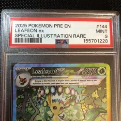 2025 Pokemon Pre En Leafeon Ex 144/131 Special Illustration Rare PSA 9 - Image 4