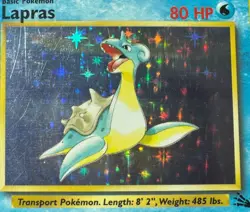 Lapras Fossil Holo 10/62 Vintage Pokemon WOTC Rare MP/LP - Image 2
