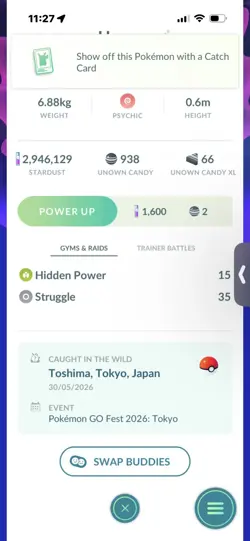 Pokemon Go Shiny Unown Q - Image 2