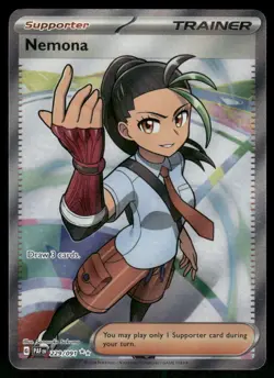 2024 Nemona - 229/091 Ultra Rare Holo NM SV: Paldean Fates Pokemon - Image 1