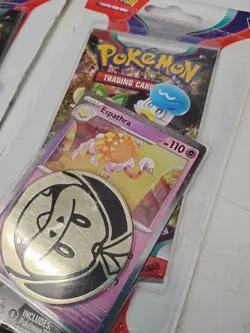 Pokemon TCG SCARLET & VIOLET SPIDOPS & ESPATHRA Checklane 2 Sealed Blister Packs - Image 2