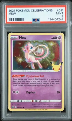 2021 POKEMON CELEBRATIONS #011 MEW PSA 9 - Image 1