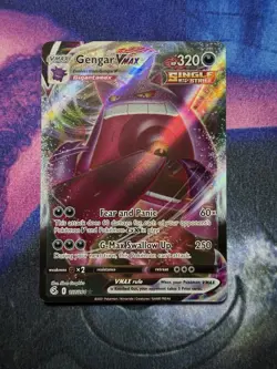 Pokemon Gengar VMAX 157/264 Holo Ultra Rare Fusion Strike Single Strike 320 NM - Image 1