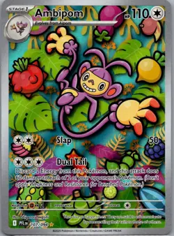 Ambipom 107/094 Illustration Rare Phantasmal Flames Pokemon Holo Near Mint - Image 1
