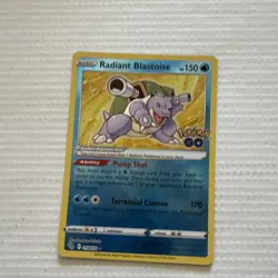 Radiant Blastoise 018/078 Pokemon GO Radiant Rare Holo 150 HP English 2022 - Image 1