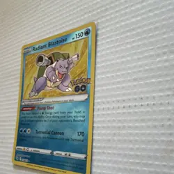 Radiant Blastoise 018/078 Pokemon GO Radiant Rare Holo 150 HP English 2022 - Image 2