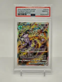 2023 POKEMON SWORD & SHIELD CROWN ZENITH #GG44 FULL ART/MEWTWO VSTAR PSA 10 - Image 1