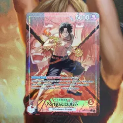 One Piece - Portgas D Ace Alt Art Leader OP16-001 Time of Battle ENGLISH NM - Image 1