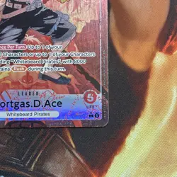One Piece - Portgas D Ace Alt Art Leader OP16-001 Time of Battle ENGLISH NM - Image 4