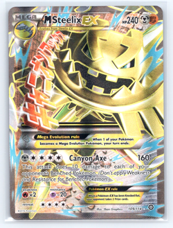 Pokemon Card TCG M Steelix EX (Full Art) 109/114 XY - Steam Siege Holo MP - Image 1