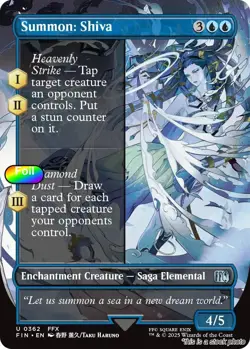 MTG Foil Summon: Shiva (Borderless) 362 FINAL FANTASY NM Magic - Image 1