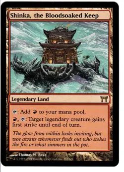 1x Shinka, the Bloodsoaked Keep [NM], Champions of Kamigawa *Actual Picture* - Image 1