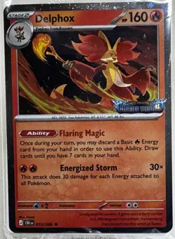 Delphox 013/086 Stamped Chaos Rising Sealed Cosmos Holo Promo Pokemon TCG NM - Image 1