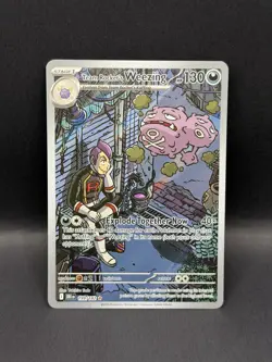 Team Rocket’s Weezing 199/192 IR Destined Rivals ILLUSTRATION RARE HOLO Pokemon - Image 1