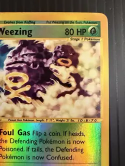 Pokemon TCG Expedition Set Rare Reverse-Holo Weezing 70/165 HP/Damaged - Image 3