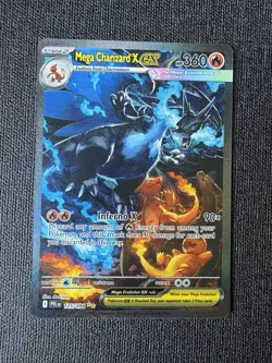 Pokemon Mega Charizard X EX 125/094 Evolutions Full Art Holo Rare English - Image 2